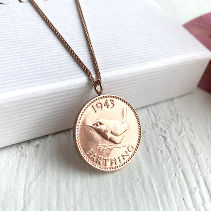 Wren Farthing Rose Gold Chain 1937-1955