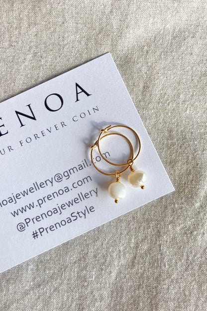 Bonds - Gold Filled Pearl Hoops