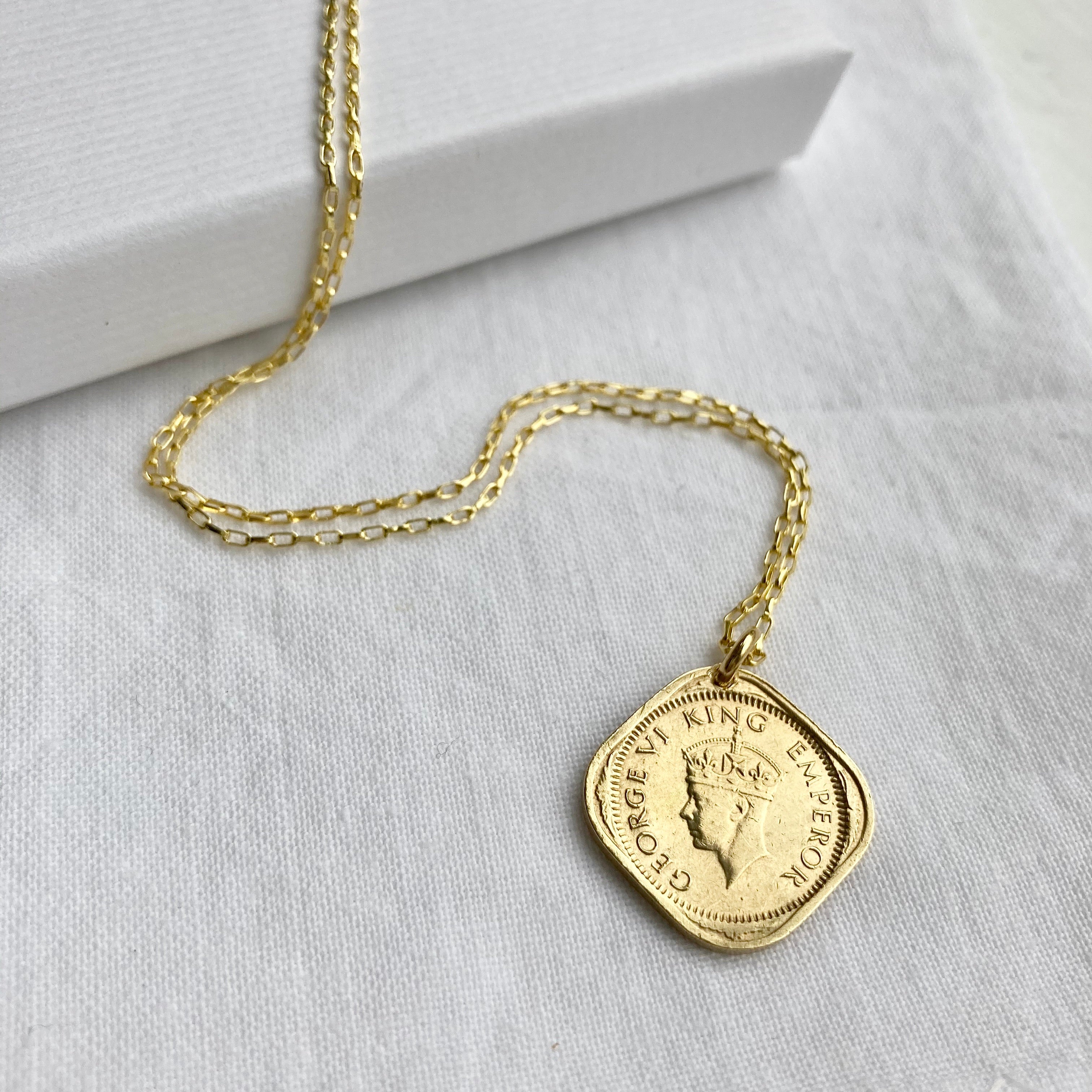 Gold Plated 2 Coins Unisex Coin Necklace - Etsy