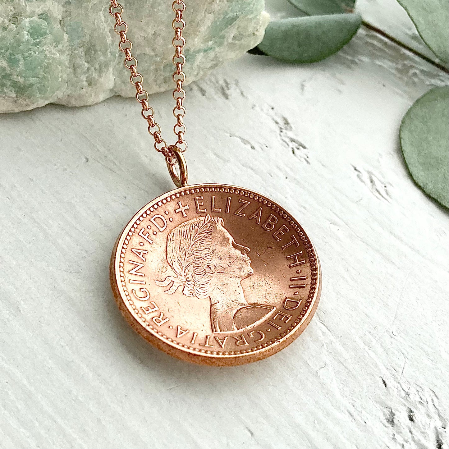 1963 Bronze Coin Domed Pendant