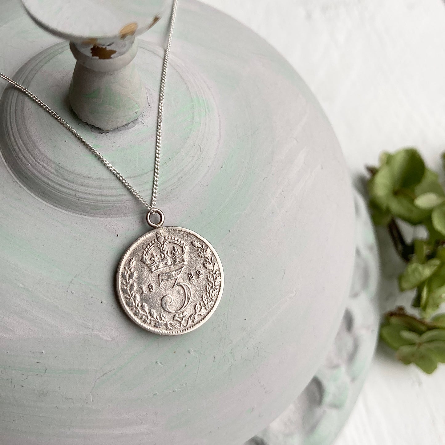 'Wear Your Crown' Threepence Silver Necklace