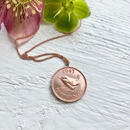 Wren Farthing Rose Gold Chain 1937-1955