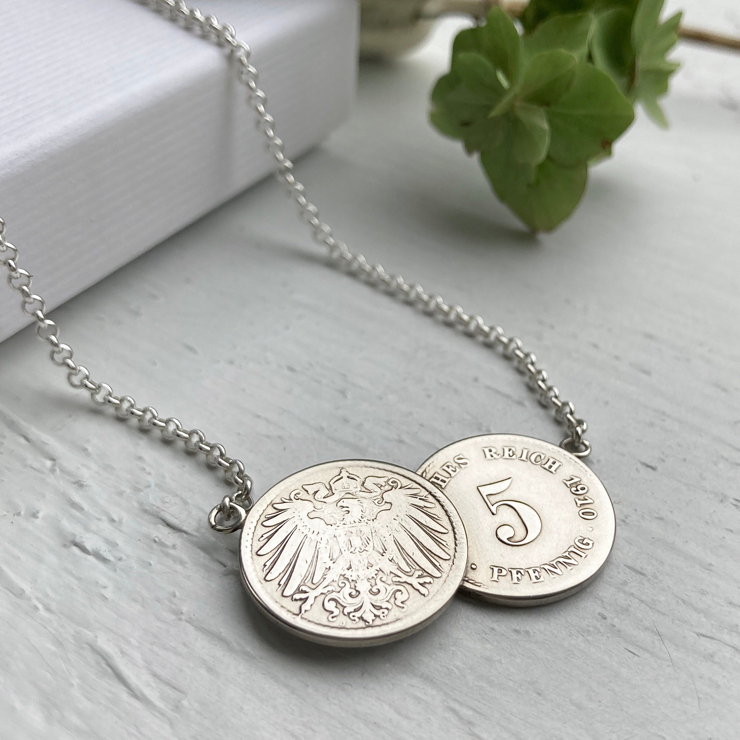 Three Penny Two Coin Necklace | www.sparklingjewellery.com