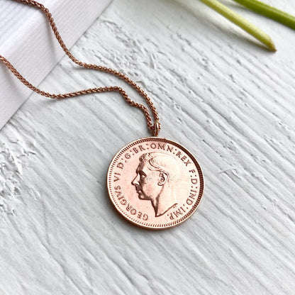 Wren Farthing Rose Gold Chain 1937-1955