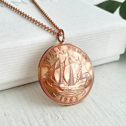 Bronze Coin Domed Pendant