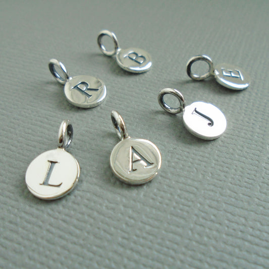 Sterling Silver Initial Charm for Prenoa Necklaces