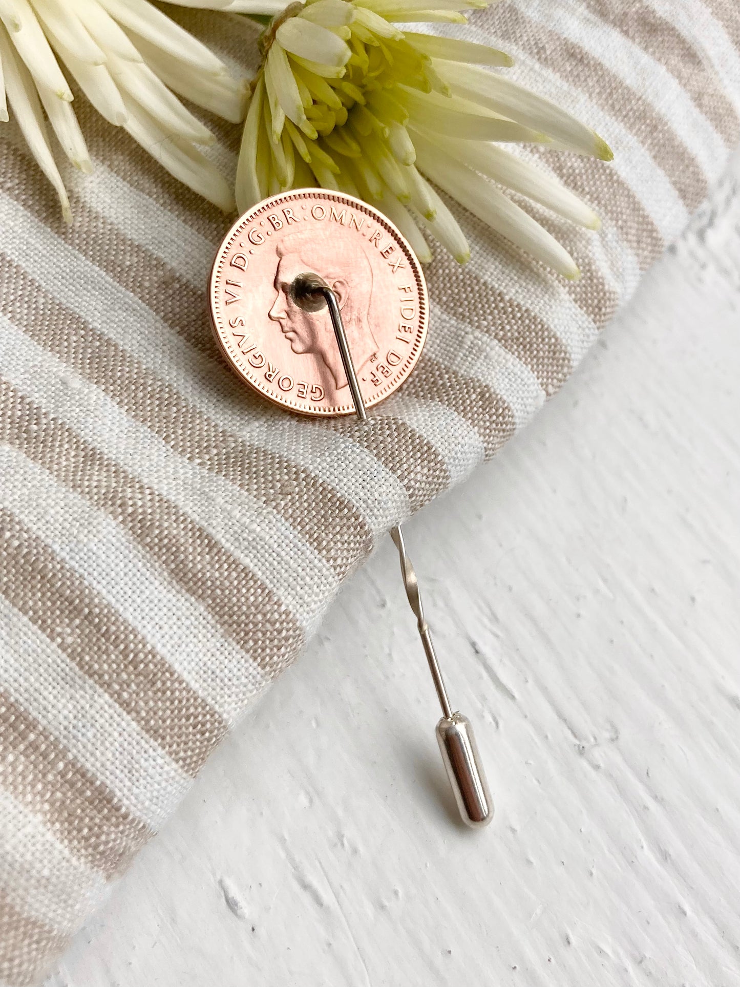 1950's Farthing Lapel Pin